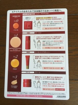 アスタリフト　使用手順と1回の使用量